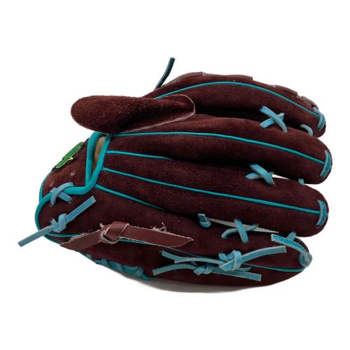 MAX GLOVE 硬式グローブ ワインレッド 早川グローブ ケース付 ヌバック スペシャルオーダー 左投げ用　※刺繍あり