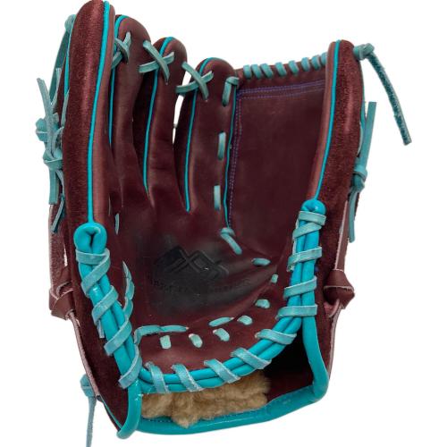 MAX GLOVE 硬式グローブ ワインレッド 早川グローブ ケース付 ヌバック スペシャルオーダー 左投げ用　※刺繍あり