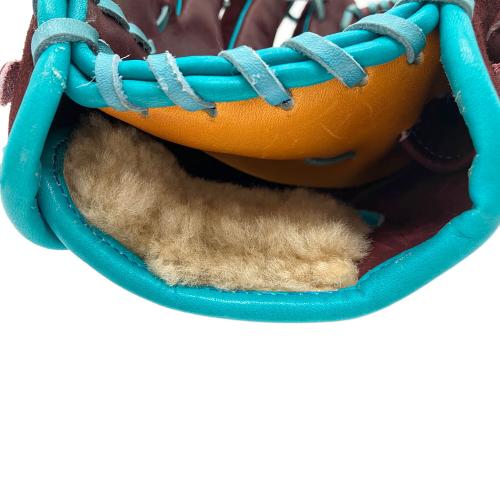MAX GLOVE 硬式グローブ ワインレッド 早川グローブ ケース付 ヌバック スペシャルオーダー 左投げ用　※刺繍あり