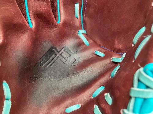 MAX GLOVE 硬式グローブ ワインレッド 早川グローブ ケース付 ヌバック スペシャルオーダー 左投げ用　※刺繍あり