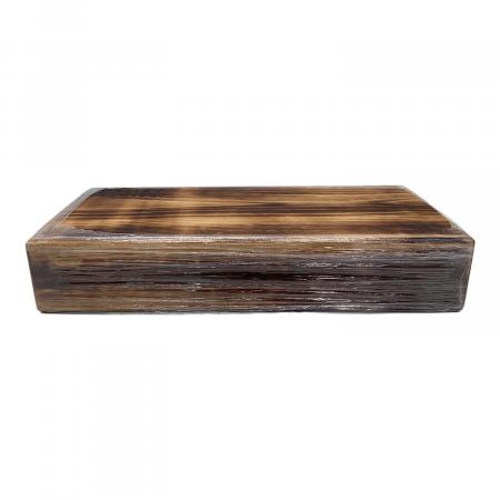 Fatwood Factory 焚火台用品 350年古材 焼燻し薪割り台 角モデル