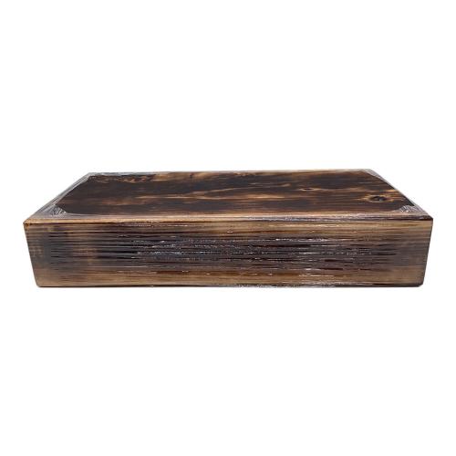 Fatwood Factory 焚火台用品 350年古材 焼燻し薪割り台 角モデル