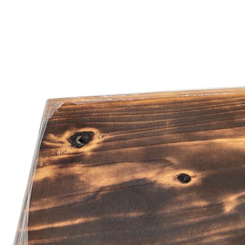 Fatwood Factory 焚火台用品 350年古材 焼燻し薪割り台 角モデル