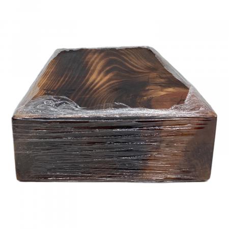 Fatwood Factory 焚火台用品 350年古材 焼燻し薪割り台 角モデル
