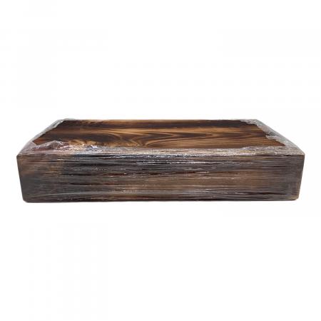 Fatwood Factory 焚火台用品 350年古材 焼燻し薪割り台 角モデル