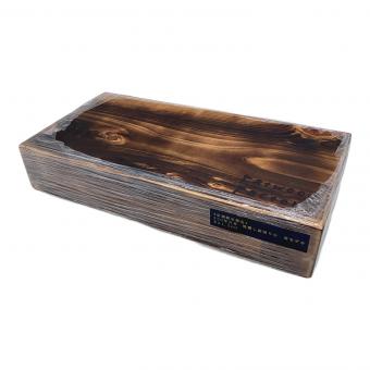 Fatwood Factory 焚火台用品 350年古材 焼燻し薪割り台 角モデル