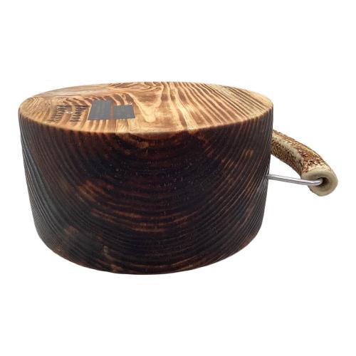 Fatwood Factory (ファットウッド ファクトリー) 焚火台用品 鹿角ハンドル仕様・ダイヤ入り 100年古材 薪割り台