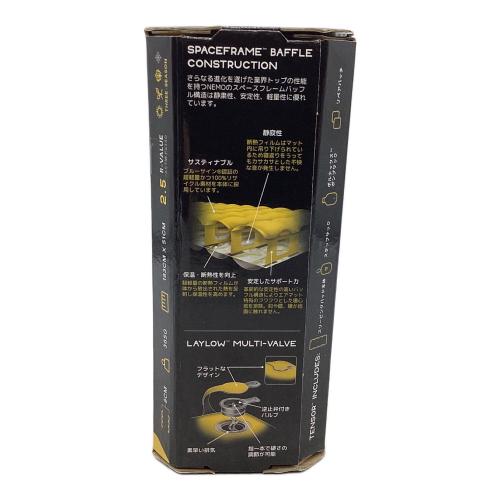 NEMO (ニーモ) インフレータブルマット 約183×53㎝ R値：2.5 イエロー NM-TS2-RM TENSOR レギュラーマミー 未使用品