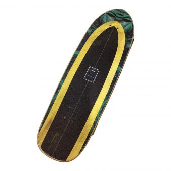 YOW (ヤウ) スケートボード イエロー×グリーン コンプリート LAKEY PEAK 32インチ サーフスケート 木製