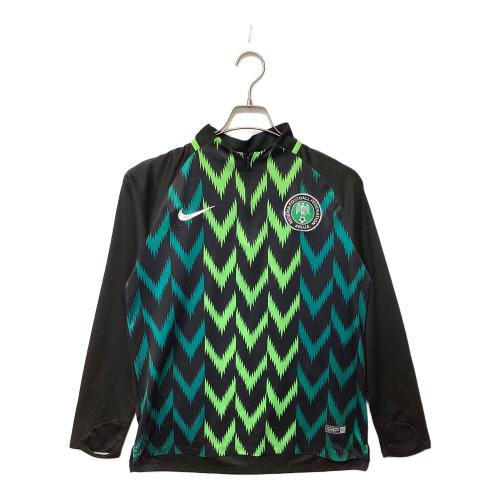 NIKE (ナイキ) サッカーウェア(トップス) メンズ SIZE L ブラック×グリーン 2018年ナイジェリア代表 ウォームアップジャージ