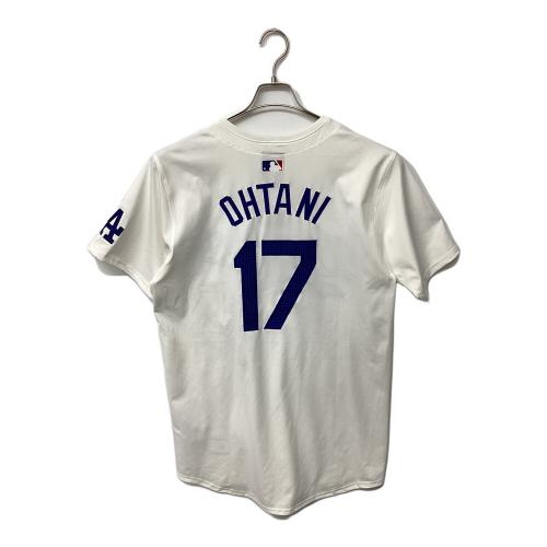 ロサンゼルス・ドジャース 応援グッズ SIZE 44 ホワイト ワールドシリーズ優勝バッジ付エリートジャージ NIKE ユニフォーム 【17】大谷翔平 選手着用仕様