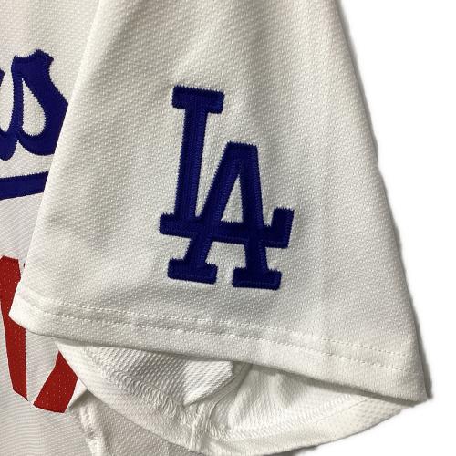 ロサンゼルス・ドジャース 応援グッズ SIZE 52 ホワイト ワールドシリーズ優勝バッジ付エリートジャージ NIKE ユニフォーム 【17】大谷翔平 選手着用仕様