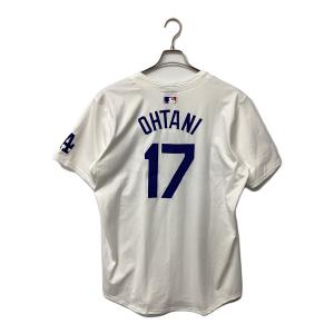 ロサンゼルス・ドジャース 応援グッズ SIZE 48 ホワイト×ブルー ワールドシリーズ優勝バッジ付エリートジャージ ユニフォーム 【17】大谷翔平 選手着用仕様