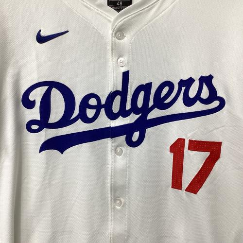 ロサンゼルス・ドジャース 応援グッズ SIZE 48 ホワイト×ブルー ワールドシリーズ優勝バッジ付エリートジャージ ユニフォーム 【17】大谷翔平 選手着用仕様