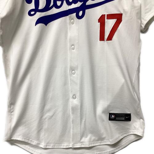 ロサンゼルス・ドジャース 応援グッズ SIZE 48 ホワイト×ブルー ワールドシリーズ優勝バッジ付エリートジャージ ユニフォーム 【17】大谷翔平 選手着用仕様