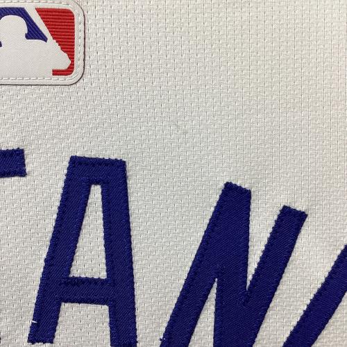 ロサンゼルス・ドジャース 応援グッズ SIZE 48 ホワイト×ブルー ワールドシリーズ優勝バッジ付エリートジャージ ユニフォーム 【17】大谷翔平 選手着用仕様