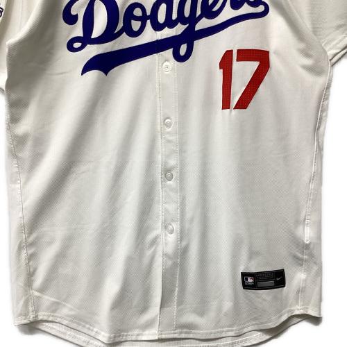 ロサンゼルス・ドジャース 応援グッズ SIZE 48 ホワイト×ブルー ワールドシリーズ優勝バッジ付エリートジャージ ユニフォーム 【17】大谷翔平 選手着用仕様