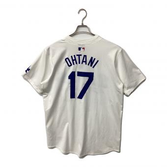 ロサンゼルス・ドジャース 応援グッズ SIZE 48 ホワイト×ブルー ワールドシリーズ優勝バッジ付エリートジャージ ユニフォーム 【17】大谷翔平 選手着用仕様