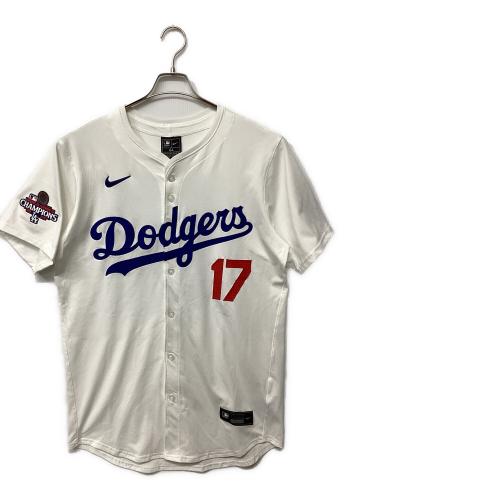 ロサンゼルス・ドジャース 応援グッズ SIZE 44 ホワイト×ブルー ワールドシリーズ優勝バッジ付エリートジャージ ユニフォーム 【17】大谷翔平 選手着用仕様