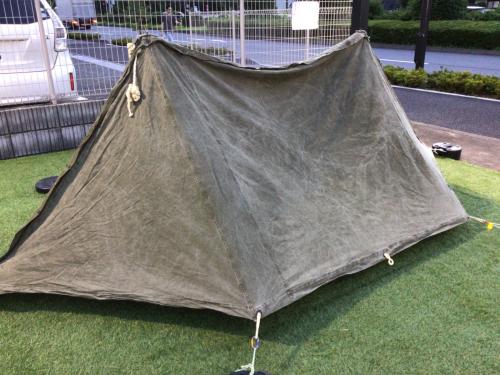US軍 (ユーエスグン) 軍幕 オリーブ シェルターハーフ2枚セット USパップテント