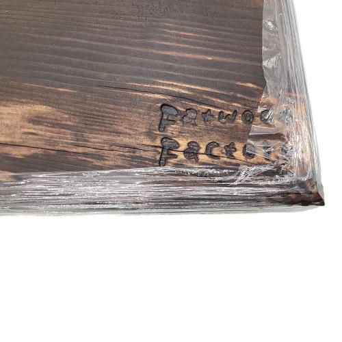 Fatwood Factory (ファットウッド ファクトリー) 焚火台用品 古民家200年古材使用 限定品 ② 古材焼燻し薪割り台S カスタムモデル