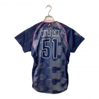 横浜DeNAベイスターズ (ヨコハマディーエヌエーベイスターズ) 応援グッズ SIZE M ネイビー ファンフェスティバル2022 マリノスコラボ ユニフォーム 【51】宮崎敏郎 プロ仕様モデル