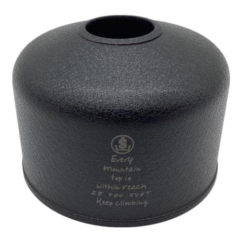 SOMABITO (ソマビト) ガス缶カバー ブラック TETSUカバー BLACK メッセージロゴ