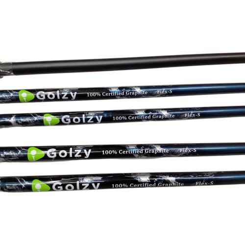 Golzy ゴルフクラブ&キャディバッグセット ブラック×ブルー クラブ5本セット&スタンド式キャディバッグ 5本セット(3W/UT4/7I/PW/パター)