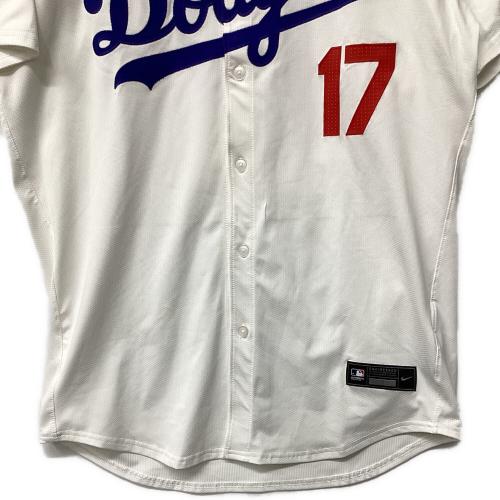 ロサンゼルス・ドジャース 応援グッズ SIZE 48 ホワイト×ブルー ワールドシリーズ優勝バッジ付エリートジャージ ユニフォーム 【17】大谷翔平 選手着用仕様
