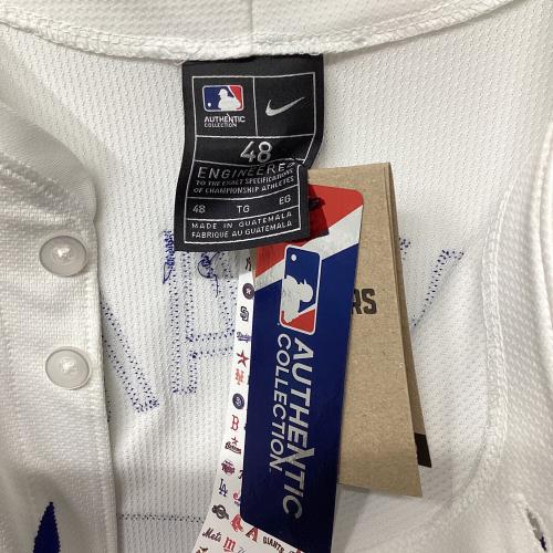 ロサンゼルス・ドジャース 応援グッズ SIZE 48 ホワイト×ブルー ワールドシリーズ優勝バッジ付エリートジャージ ユニフォーム 【17】大谷翔平 選手着用仕様