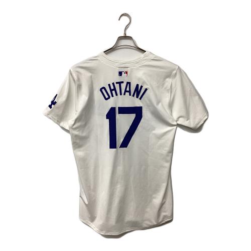 ロサンゼルス・ドジャース 応援グッズ SIZE 44 ホワイト×ブルー ワールドシリーズ優勝バッジ付エリートジャージ ユニフォーム 【17】大谷翔平 選手着用仕様