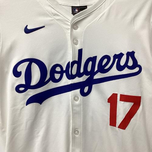 ロサンゼルス・ドジャース 応援グッズ SIZE 44 ホワイト×ブルー ワールドシリーズ優勝バッジ付エリートジャージ ユニフォーム 【17】大谷翔平 選手着用仕様