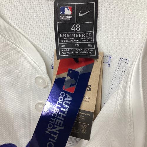 ロサンゼルス・ドジャース 応援グッズ SIZE 48 ホワイト×ブルー ワールドシリーズ優勝バッジ付エリートジャージ ユニフォーム 【17】大谷翔平 選手着用仕様