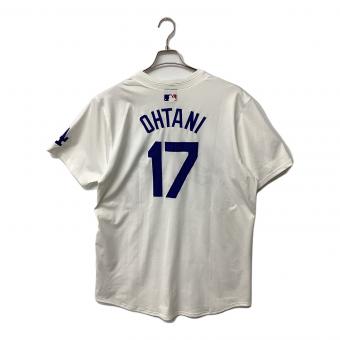ロサンゼルス・ドジャース 応援グッズ SIZE 48 ホワイト×ブルー ワールドシリーズ優勝バッジ付エリートジャージ ユニフォーム 【17】大谷翔平 選手着用仕様
