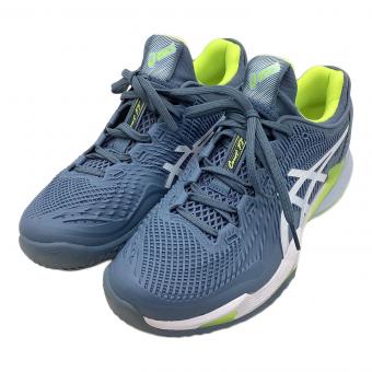 asics (アシックス) テニスシューズ SIZE 27.5cm グレー×イエロー、オムニ・クレーコート用 COURT FF 3 OC 1041A369