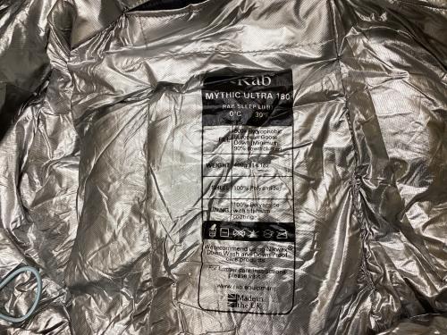 Rab (ラブ) マミー型シュラフ(ダウン) ミシックウルトラ180 【春～秋用】