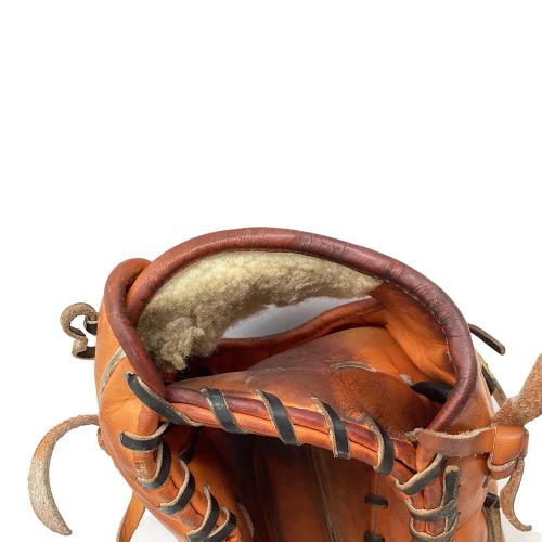 ATOMS (アトムズ) 硬式グローブ 約31cm オレンジ×ブラック 外野用 左投げ用