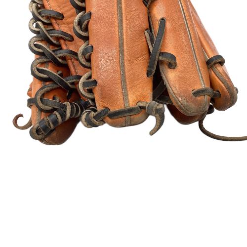 ATOMS (アトムズ) 硬式グローブ 約31cm オレンジ×ブラック 外野用 左投げ用