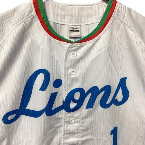 埼玉西武ライオンズ (サイタマセイブライオンズ) 応援グッズ SIZE L ホワイト 黄金期 ユニフォーム 【1】秋山幸二 レプリカ