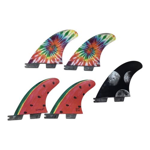 gorilla (ゴリラ) フィン FCS2 ムーンビームス&メロン ミディアム トライクワッドフィンセット