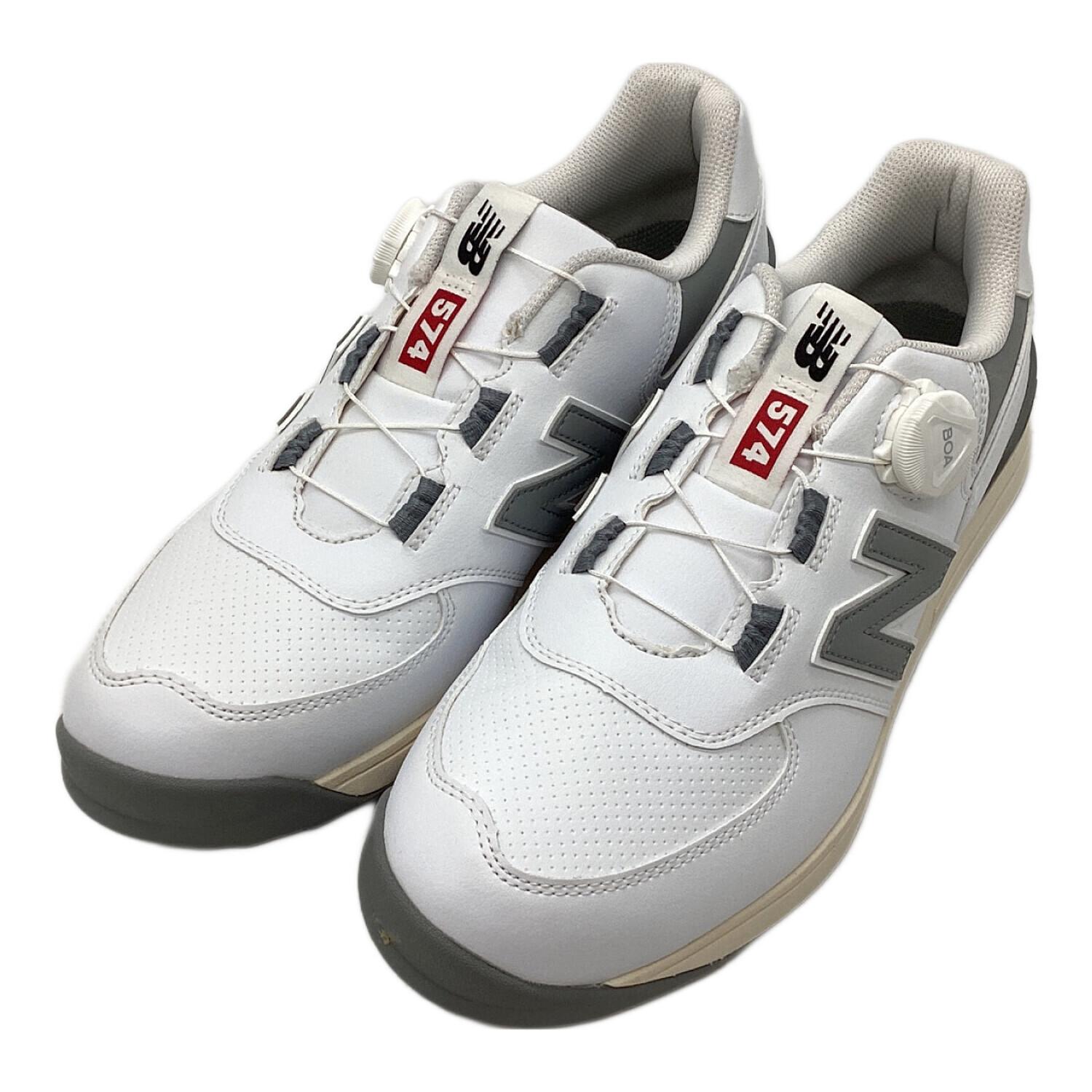 New Balance 574 ゴルフシューズ ホワイト/グレー NEW BALANCE (ニューバランス) ゴルフシューズ メンズ SIZE 27.5cm