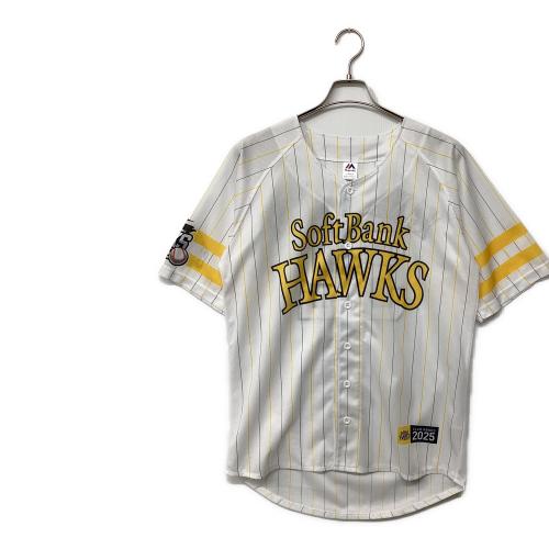 福岡ソフトバンクホークス (フクオカソフトバンクホークス) 2025年ファンクラブ特典 応援グッズ 柳町達【32】 SIZE L ホワイト×イエロー