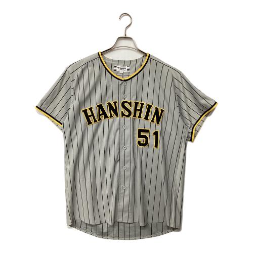 阪神タイガース (ハンシンタイガース) 2024年ビジター 応援グッズ 中野 拓夢【51】 SIZE O グレー