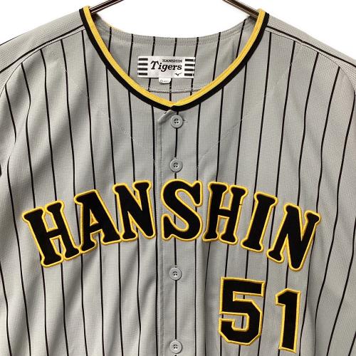 阪神タイガース (ハンシンタイガース) 2024年ビジター 応援グッズ 中野 拓夢【51】 SIZE O グレー