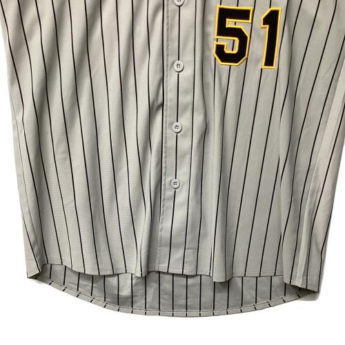 阪神タイガース (ハンシンタイガース) 2024年ビジター 応援グッズ 中野 拓夢【51】 SIZE O グレー