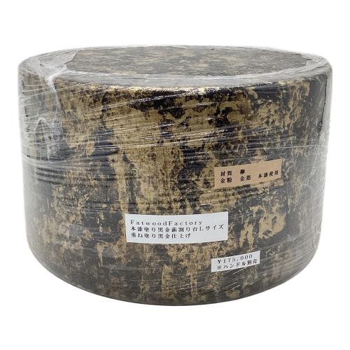 Fatwood Factory (ファットウッド ファクトリー) 本漆塗り黒金薪割り台Lサイズ 重ね塗り黒金仕上げ 焚火台用品