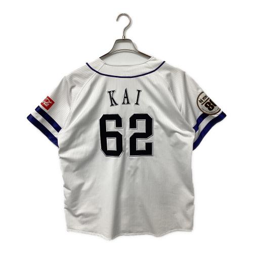 福岡ソフトバンクホークス (フクオカソフトバンクホークス) 【62】甲斐拓也 応援グッズ 80周年 SIZE L ホワイト
