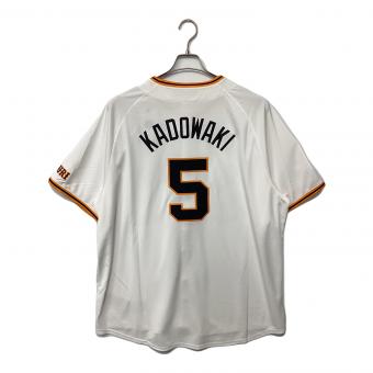 読売ジャイアンツ (ヨミウリジャイアンツ) 2025年ホーム 優勝ワッペン付 応援グッズ 門脇誠【5】 SIZE 2XL ホワイト