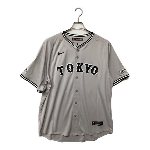 読売ジャイアンツ (ヨミウリジャイアンツ) 2025年ビジター 優勝ワッペン付 応援グッズ 阿部慎之助【83】 SIZE XL グレー