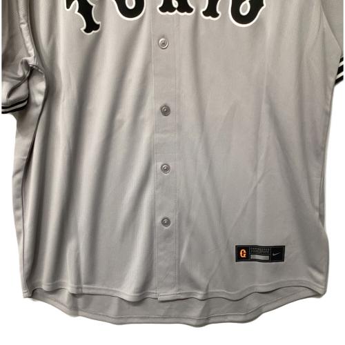 読売ジャイアンツ (ヨミウリジャイアンツ) 2025年ビジター 優勝ワッペン付 応援グッズ 阿部慎之助【83】 SIZE XL グレー